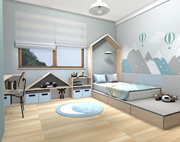 mieszkanie we Wrocławiu - Duży szary pokój dziecka dla dziecka dla chłopca, styl skandynawski - zdjęcie od Anna Wojnar Architektura Wnętrz - Homebook