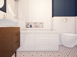 łazienka w kolorze navy blue - zdjęcie od Anna Wojnar Architektura Wnętrz