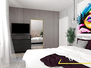 Dom ECO-02 - Średnia szara sypialnia, styl nowoczesny - zdjęcie od Pracownia architektoniczna - LARYSZ