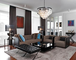 Apartament Morskie Oko - Duży biały salon, styl glamour - zdjęcie od BBHome Design - Homebook