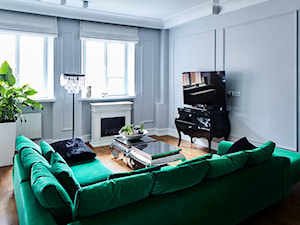 Mieszkanie na Starym Mieście - Średni szary salon, styl nowoczesny - zdjęcie od BBHome Design