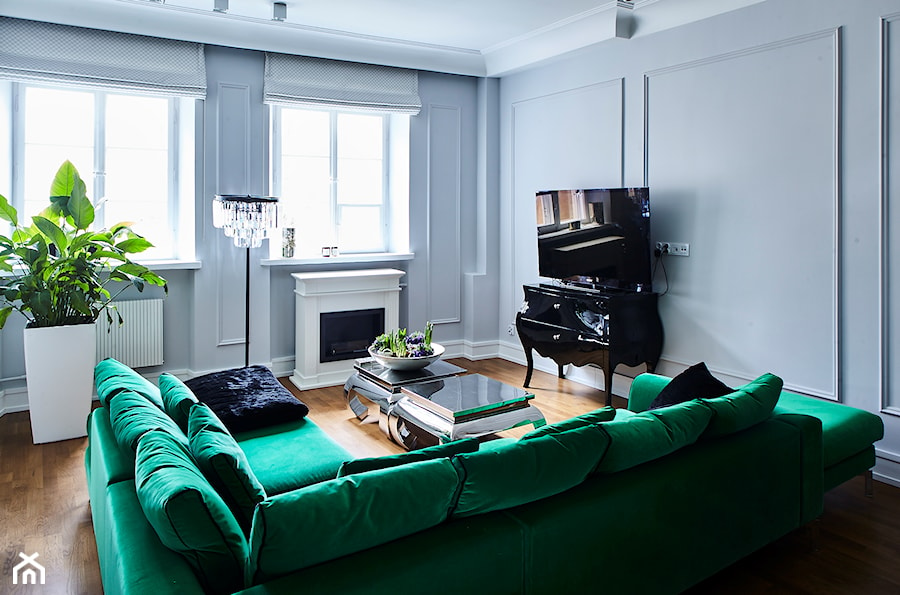 Mieszkanie na Starym Mieście - Średni szary salon, styl nowoczesny - zdjęcie od BBHome Design