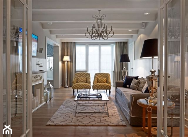 Apartament na Mazurach - Salon, styl prowansalski - zdjęcie od BBHome Design