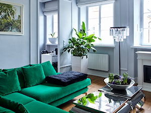 Mieszkanie na Starym Mieście - Mały szary salon, styl nowoczesny - zdjęcie od BBHome Design