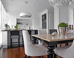 Apartament Morskie Oko - Średnia biała jadalnia w kuchni, styl nowoczesny - zdjęcie od BBHome Design - Homebook