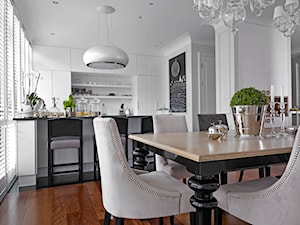 Apartament Morskie Oko - Średnia biała jadalnia w kuchni, styl nowoczesny - zdjęcie od BBHome Design