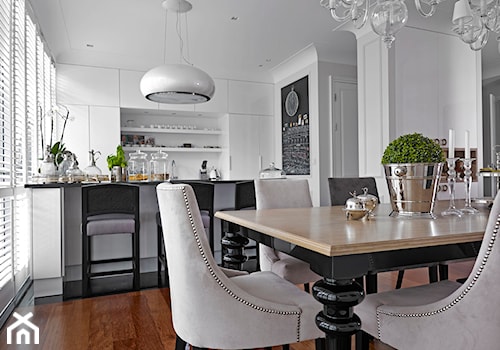 Apartament Morskie Oko - Średnia biała jadalnia w kuchni, styl nowoczesny - zdjęcie od BBHome Design
