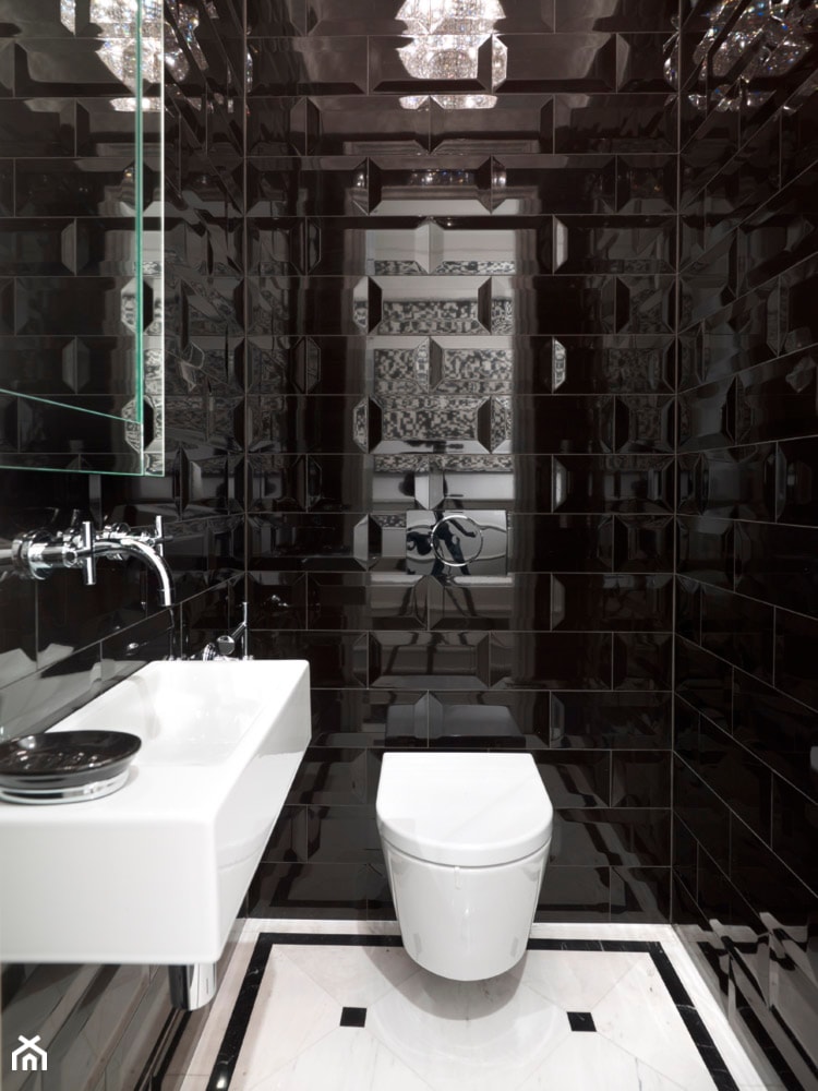 Apartament Morskie Oko - Mała na poddaszu bez okna łazienka, styl nowoczesny - zdjęcie od BBHome Design - Homebook