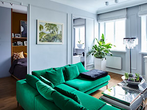 Mieszkanie na Starym Mieście - Średni biały salon, styl nowoczesny - zdjęcie od BBHome Design