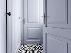 Dom na Mazurach - Mały biały hol / przedpokój, styl rustykalny - zdjęcie od BBHome Design
