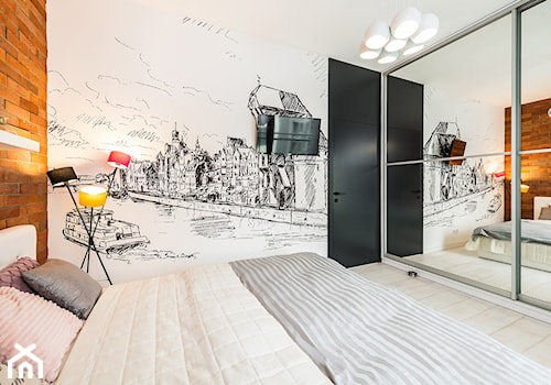 Sesja foto mieszkania na wynajem nr 3_Gdańsk, Wyspa Spichrzów - Średnia sypialnia, styl nowoczesny - zdjęcie od WITTWÓRNIA: Robert Witt