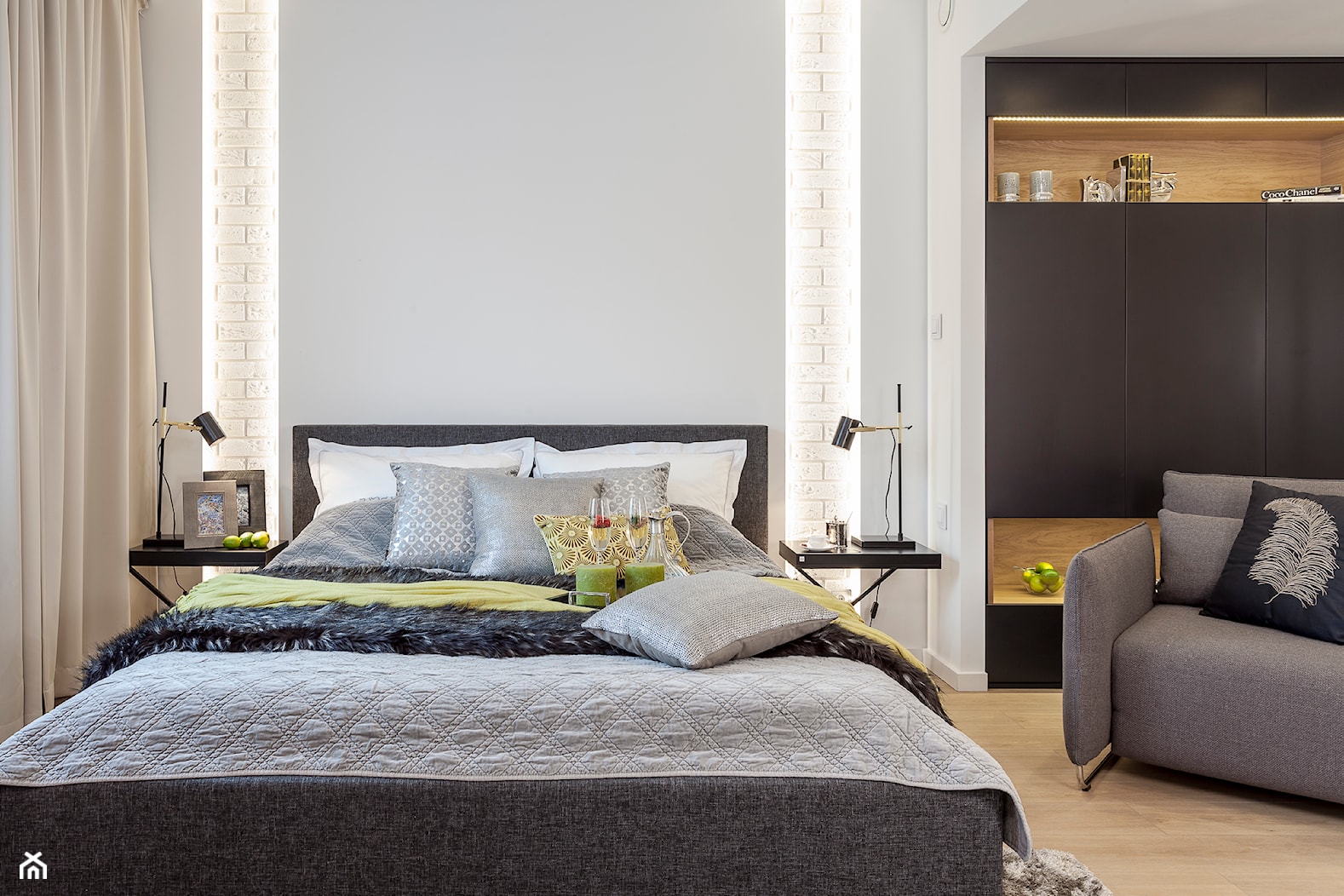 Limón - Średnia szara sypialnia, styl nowoczesny - zdjęcie od The Origin - Homebook