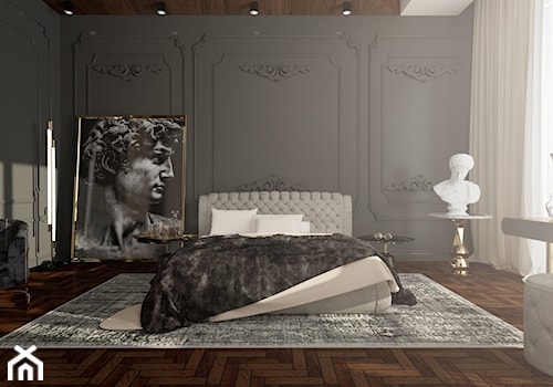 Bedroom "Greek Classic" | 35m2 | Gdańsk - zdjęcie od By Castana Autorska pracownia projektowa