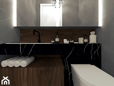 Aranżacje wnętrz - Łazienka: Łazienka - black marble - By Castana Autorska pracownia projektowa. Przeglądaj, dodawaj i zapisuj najlepsze zdjęcia, pomysły i inspiracje designerskie. W bazie mamy już prawie milion fotografii!