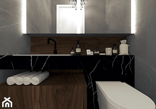 Łazienka - black marble - zdjęcie od By Castana Autorska pracownia projektowa