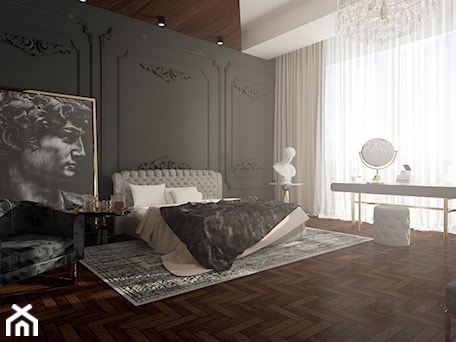 Aranżacje wnętrz - Sypialnia: Bedroom "Greek Classic" | 35m2 | Gdańsk - By Castana Autorska pracownia projektowa. Przeglądaj, dodawaj i zapisuj najlepsze zdjęcia, pomysły i inspiracje designerskie. W bazie mamy już prawie milion fotografii!