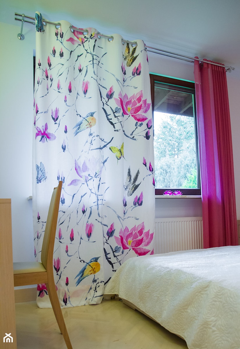 Sypialnia motywem magnolii - Sypialnia, styl nowoczesny - zdjęcie od Małgorzata Szajbel-Żukowska