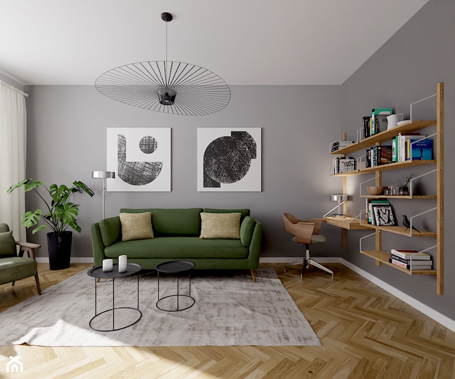 MJ_47 - mieszkanie inwestycyjne w kamienicy - Salon, styl minimalistyczny - zdjęcie od RAW interior - Tomasz Kujawski