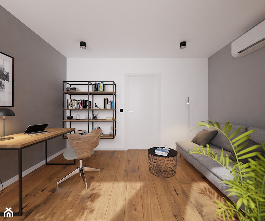 MMAS_99 - mieszkanie z antresolą - Biuro, styl nowoczesny - zdjęcie od RAW interior - Tomasz Kujawski