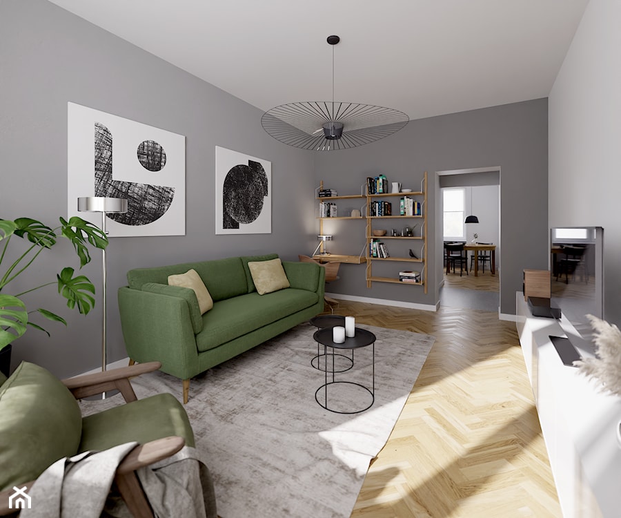MJ_47 - mieszkanie inwestycyjne w kamienicy - Salon, styl nowoczesny - zdjęcie od RAW interior - Tomasz Kujawski