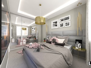 Sypialnia - Średnia szara sypialnia, styl nowoczesny - zdjęcie od LUXURY INTERIOR