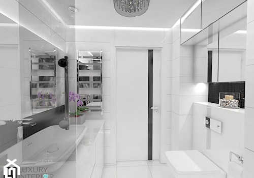 Mieszkanie 63 m2 - Średnia bez okna z lustrem łazienka, styl nowoczesny - zdjęcie od LUXURY INTERIOR