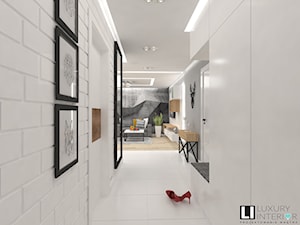 Mieszkanie 60 m2 Mińsk Mazowiecki - Średni szary hol / przedpokój, styl skandynawski - zdjęcie od LUXURY INTERIOR