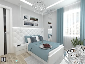 Mieszkanie 63 m2 - Średnia szara sypialnia, styl nowoczesny - zdjęcie od LUXURY INTERIOR