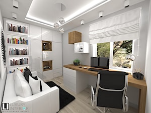 Mieszkanie 63 m2 - Średnie z sofą białe biuro, styl nowoczesny - zdjęcie od LUXURY INTERIOR