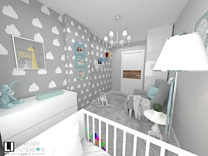 Mieszkanie 60 m2 Mińsk Mazowiecki - Średni szary pokój dziecka dla niemowlaka dla chłopca dla dziewc ... - zdjęcie od LUXURY INTERIOR