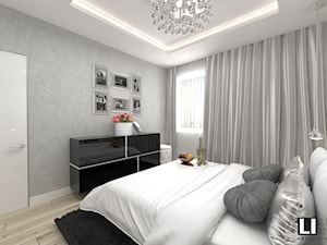 Sypialnia - Średnia biała sypialnia, styl nowoczesny - zdjęcie od LUXURY INTERIOR