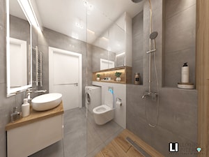 Łazienka skandynawska - Średnia z pralką / suszarką z punktowym oświetleniem łazienka, styl nowoczesny - zdjęcie od LUXURY INTERIOR