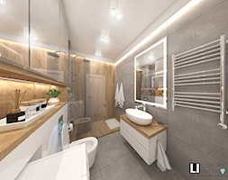 Łazienka skandynawska - Średnia bez okna z lustrem z punktowym oświetleniem łazienka, styl skandyna ... - zdjęcie od LUXURY INTERIOR - Homebook