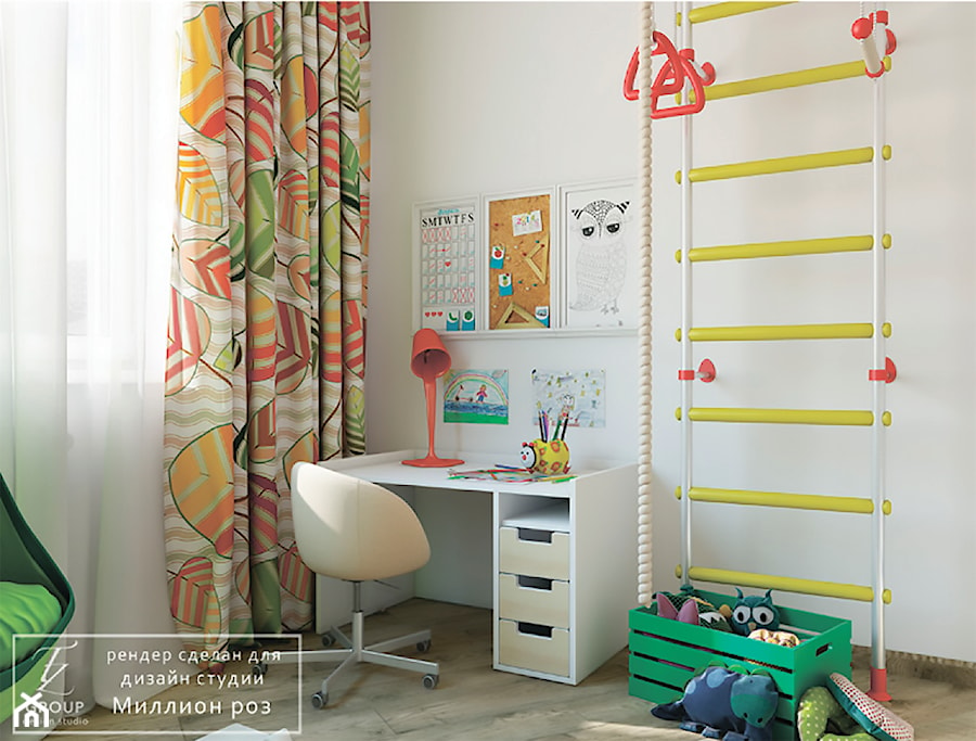 Design project - Loft - Mały biały pokój dziecka dla dziecka dla dziewczynki - zdjęcie od Tz_interior