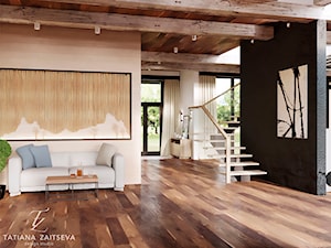 Designe domu - wnętrze w stylu EKO - Duży beżowy biały hol / przedpokój, styl glamour - zdjęcie od Tz_interior