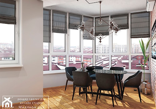 Design project - Loft - Średnia beżowa jadalnia jako osobne pomieszczenie - zdjęcie od Tz_interior