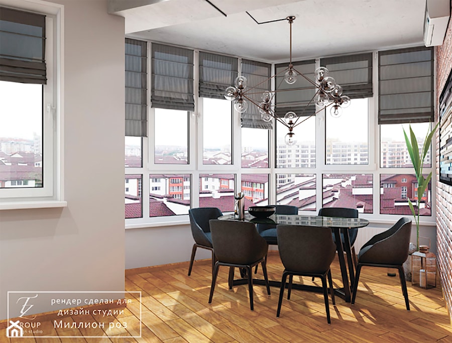 Design project - Loft - Średnia beżowa jadalnia jako osobne pomieszczenie - zdjęcie od Tz_interior