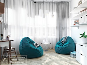 Design project - Loft - Mały biały salon - zdjęcie od Tz_interior