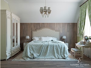 Projekt mieszkania - Średnia biała sypialnia, styl prowansalski - zdjęcie od Tz_interior