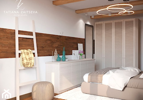 Dobór idei załatwienia wnętrza sypialni w nowoczesnym stylu - Średnia biała sypialnia - zdjęcie od Tz_interior