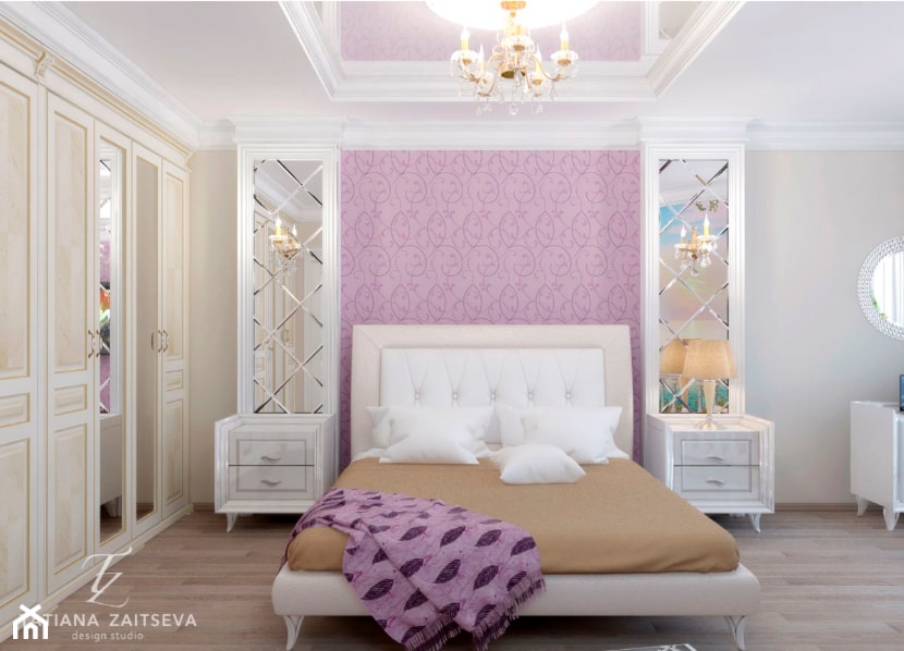 Projekt w stylu prowansalskim - Średnia beżowa sypialnia, styl tradycyjny - zdjęcie od Tz_interior
