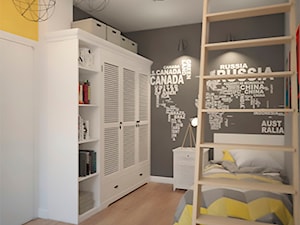 Designe wnętrza - Komfort - Średni biały czarny szary żółty pokój dziecka dla dziecka dla nastolatka dla chłopca dla dziewczynki, styl nowoczesny - zdjęcie od Tz_interior