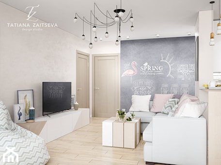 Aranżacje wnętrz - Salon: Lekkie skandynawskie wnętrze teraz w modzie! - Tz_interior. Przeglądaj, dodawaj i zapisuj najlepsze zdjęcia, pomysły i inspiracje designerskie. W bazie mamy już prawie milion fotografii!