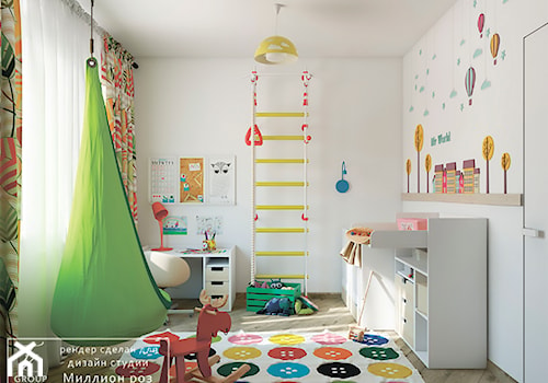Design project - Loft - Średni szary pokój dziecka dla niemowlaka dla chłopca dla dziewczynki - zdjęcie od Tz_interior