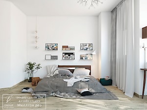 Design project - Loft - Średnia biała sypialnia - zdjęcie od Tz_interior