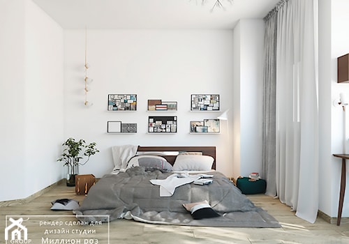 Design project - Loft - Średnia biała sypialnia - zdjęcie od Tz_interior