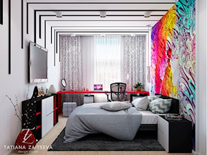 Design projekt w nowoczesnym stylu - Sypialnia - zdjęcie od Tz_interior