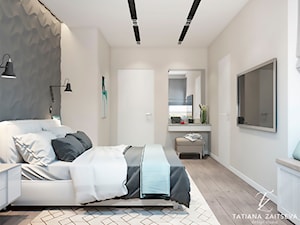 Designe projekt - nowoczesny styl - Duża szara sypialnia, styl nowoczesny - zdjęcie od Tz_interior