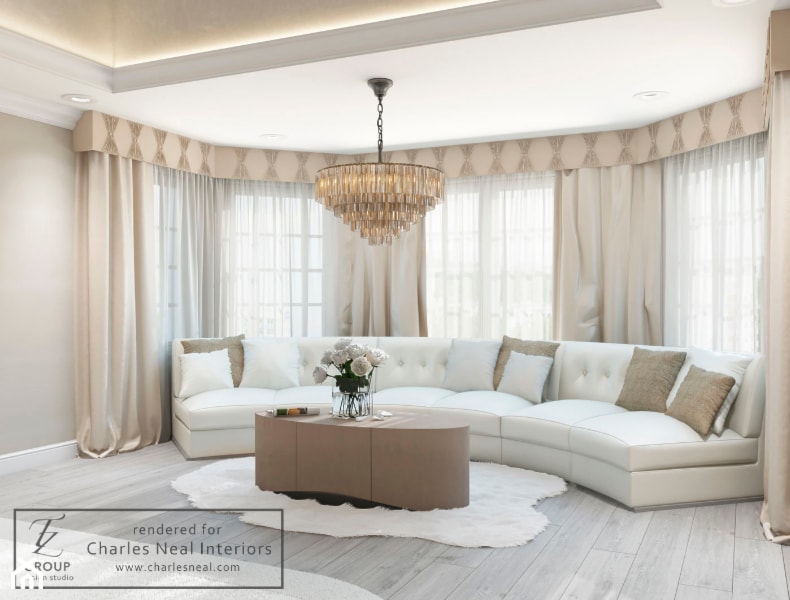 Projekt mieszkania w stylu klasycznym - Średnia szara sypialnia, styl tradycyjny - zdjęcie od Tz_interior