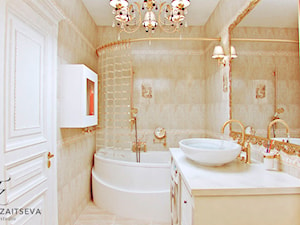 Projekt w stylu prowansalskim - Średnia bez okna z lustrem łazienka, styl tradycyjny - zdjęcie od Tz_interior